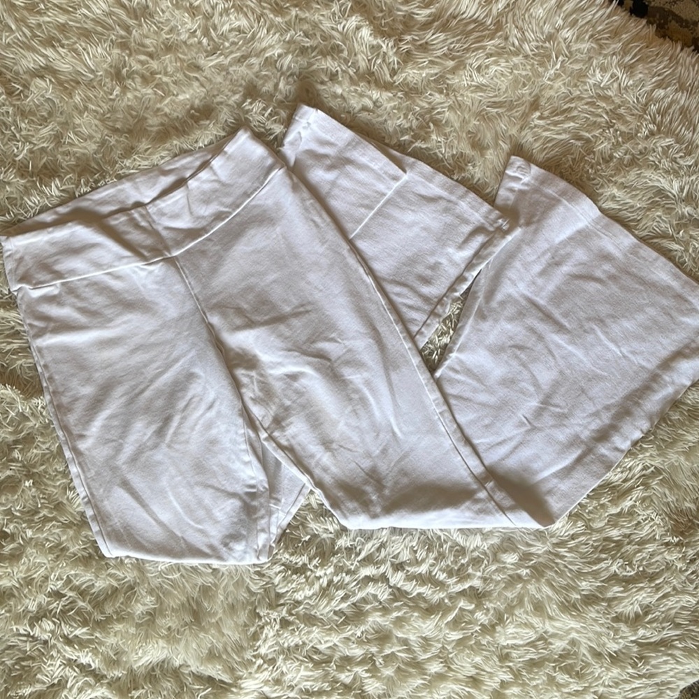 White Chatoyant Bell Pants